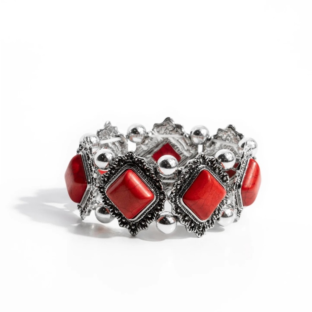 Noble Nature - red - Paparazzi bracelet